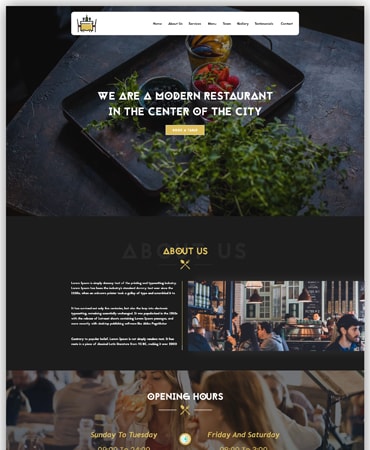 Grand Restaurant - Free HTML5 Restaurant Website Template