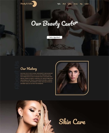 Download the Free HTML 5 Beauty Salon Website Template