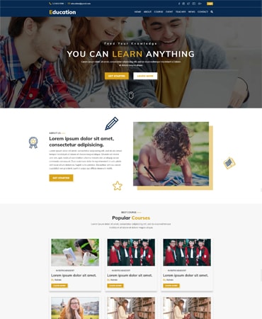 Education - Responsive Education HTML5 Website Template Pro