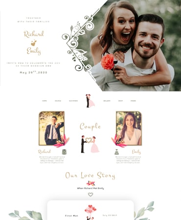 Wedding Bells: Wedding Website Templates