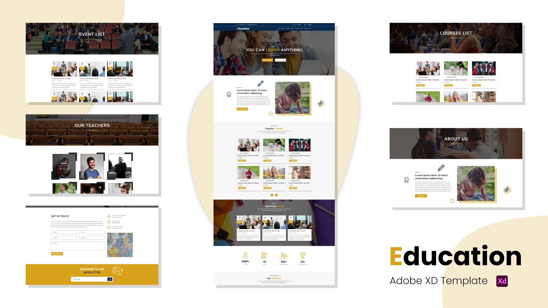 Education - Adobe XD Graphic Design Templates