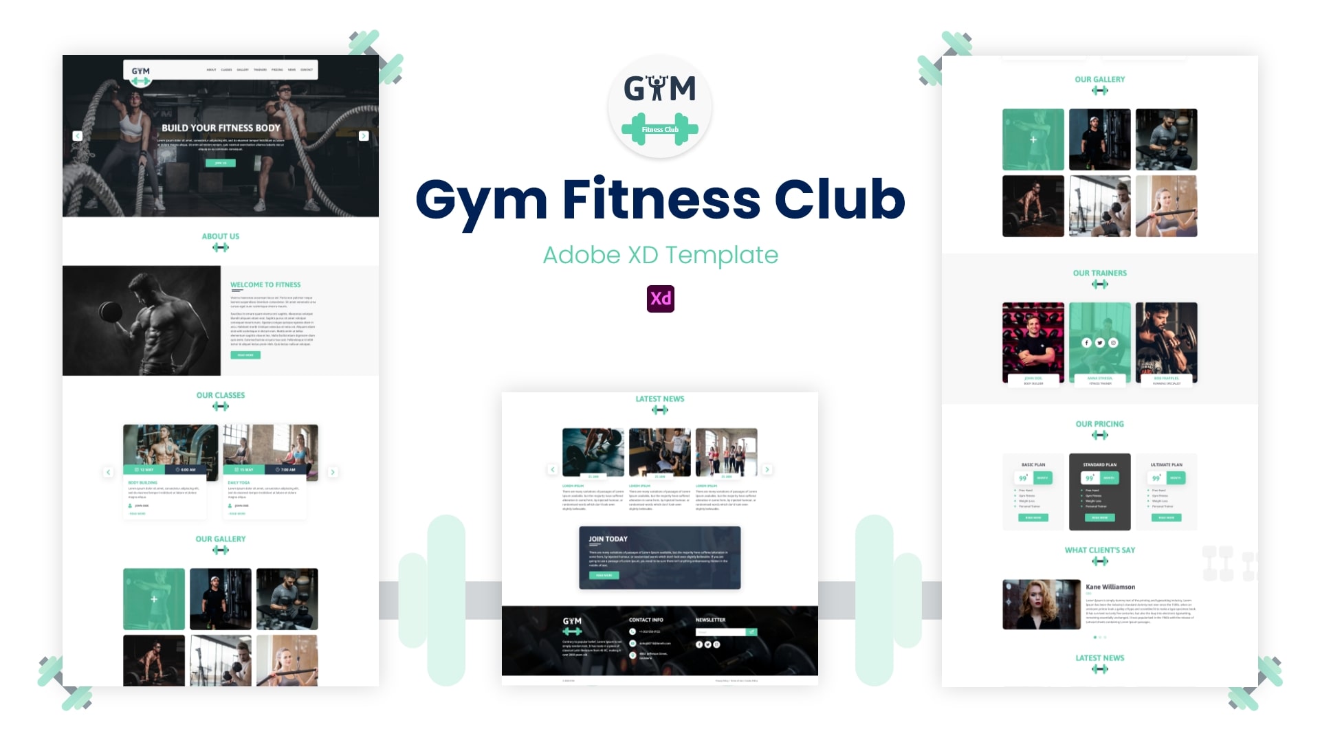 GYM Fitness Club - XD Template