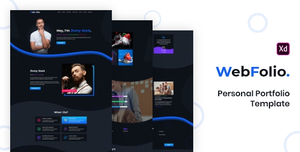 WebFolio – Personal Portfolio XD Template