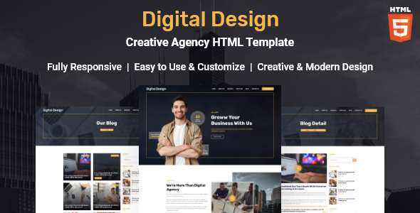 Digital Design – Creative Agency HTML Template