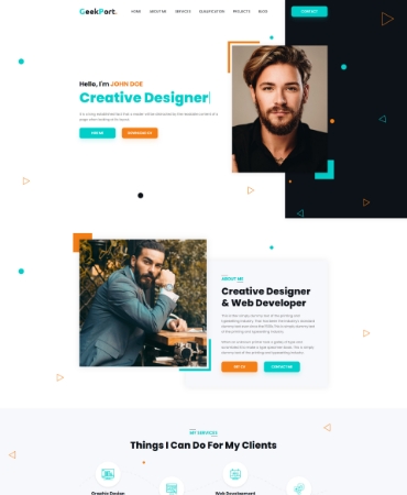 GeekPort – Personal Portfolio HTML5 Template - GeekCodeLab