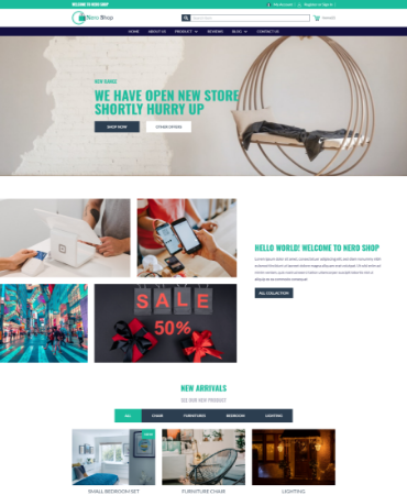 Nero Shop - Free eCommerce website template (HTML 5)