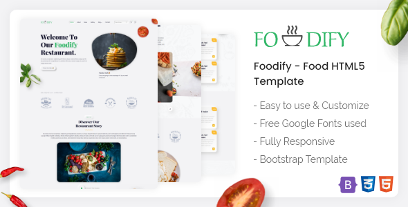 Foodify – Food HTML5 Template