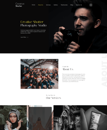 Creative Shutter - A Photography HTML5 Template for Studio.