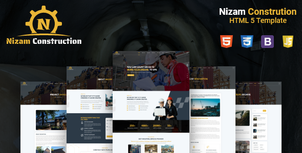 Nizam Construction – Responsive HTML5 Template