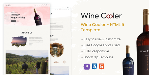 Wine Cooler: Fully Responsive Wine Website Template