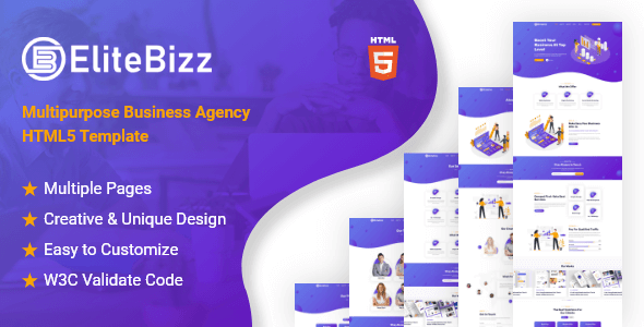EliteBizz – Multipurpose Business Agency HTML5 Template