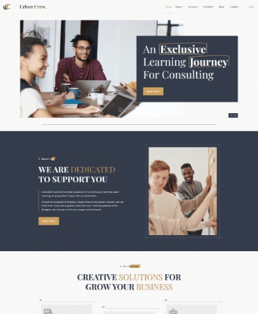 Urban Crew: Business Consulting HTML5 Template