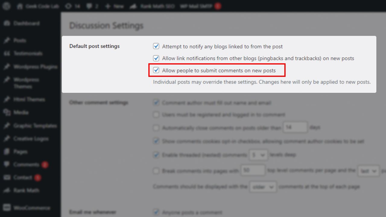 Disable comments on the whole website - spam comments on WordPress