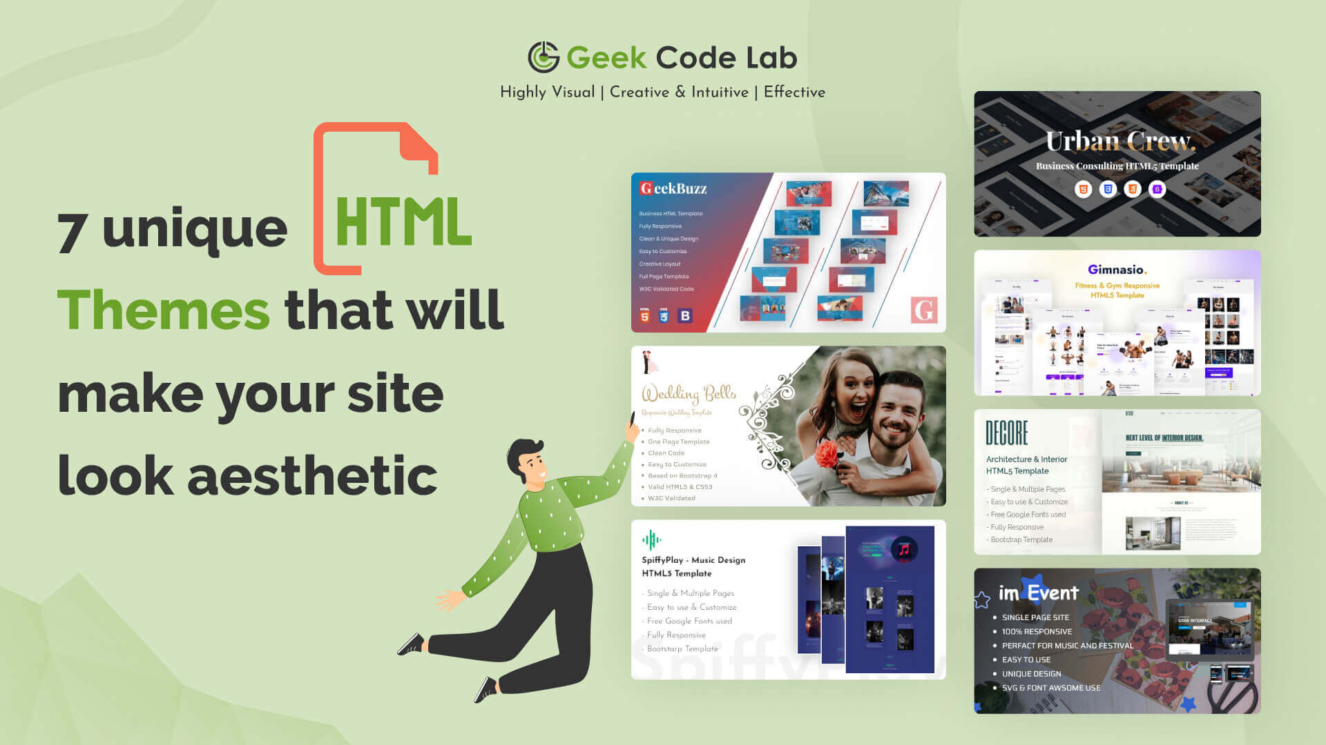 7 Unique HTML Themes That will make your Site Look Aesthetic