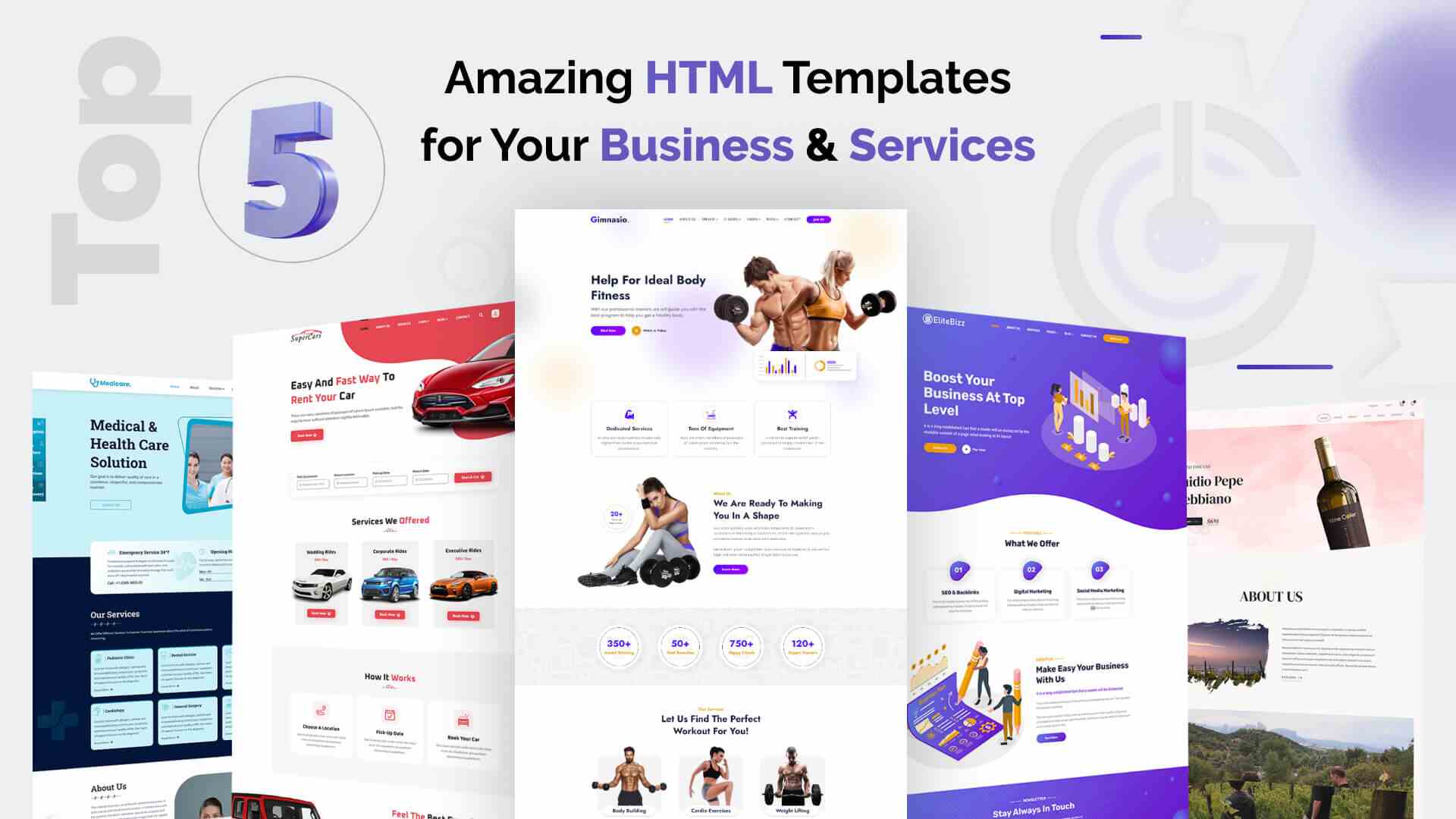 Top 5 Amazing HTML Templates for Your Business and Services