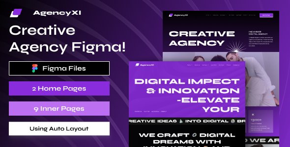 AgencyXl – Digital Agency Figma Template Pro